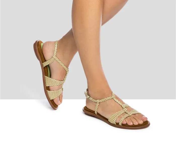 Audley Shoes Flat Leather Sandal Jaiden Green Women Flat
