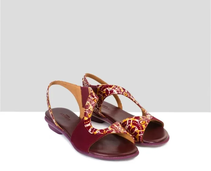 Audley Shoes Flat Leather Sandal Valli Print Women Flat
