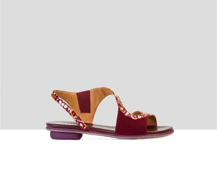 Audley Shoes Flat Leather Sandal Valli Print Women Flat