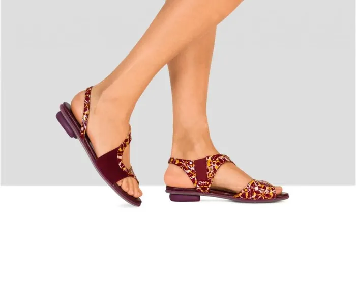 Audley Shoes Flat Leather Sandal Valli Print Women Flat