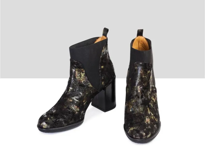 Audley Shoes High Heel Leather Booties Tikva Black Women Wedges And Platforms