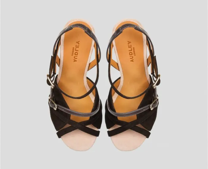 Audley Shoes High Heel Leather Sandal Bondi Black Women High Heel