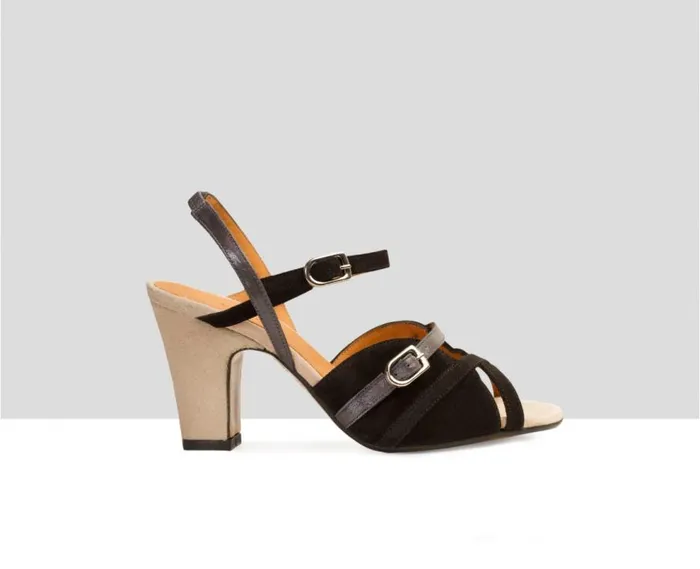 Audley Shoes High Heel Leather Sandal Bondi Black Women High Heel