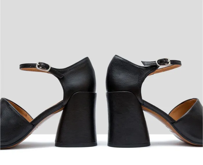 Audley Shoes High Heel Leather Sandal Fabianne Black Women High Heel