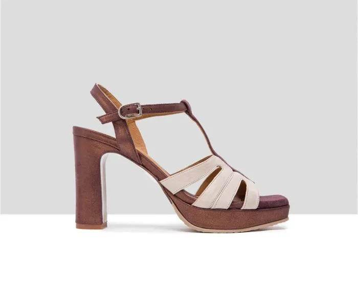 Audley Shoes High Heel Leather Sandal Fabiola Beige Women High Heel