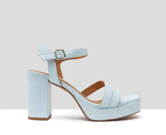 Audley Shoes High Heel Leather Sandal Hoshi Blue Women High Heel