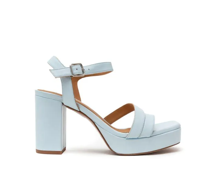 Audley Shoes High Heel Leather Sandal Hoshi Blue Women High Heel