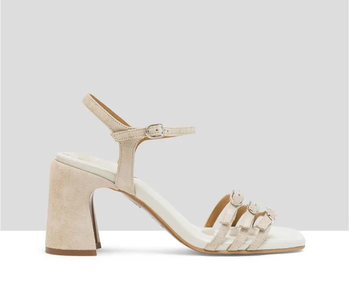 Audley Shoes High Heel Leather Sandal Jayne Beige Women High Heel