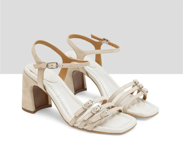 Audley Shoes High Heel Leather Sandal Jayne Beige Women High Heel