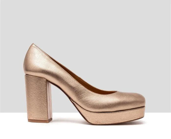 Audley Shoes High Heel Leather Shoe Hermila Metallic Women High Heel