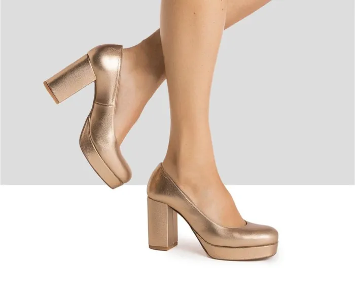 Audley Shoes High Heel Leather Shoe Hermila Metallic Women High Heel