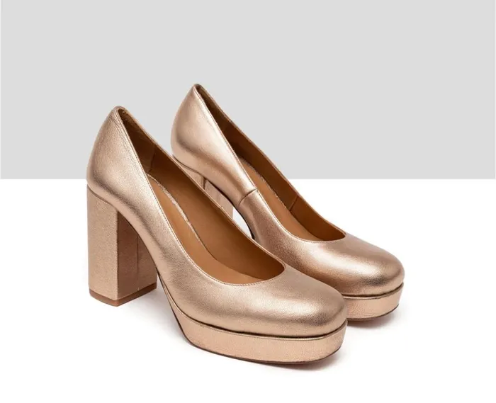 Audley Shoes High Heel Leather Shoe Hermila Metallic Women High Heel