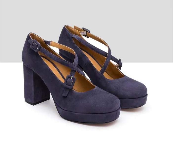Audley Shoes High Heel Leather Shoe Idoia Violet Women High Heel