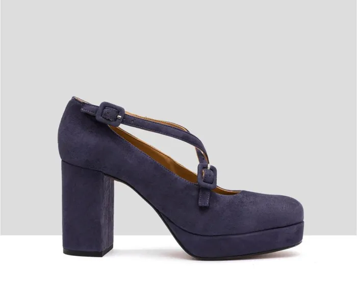 Audley Shoes High Heel Leather Shoe Idoia Violet Women High Heel