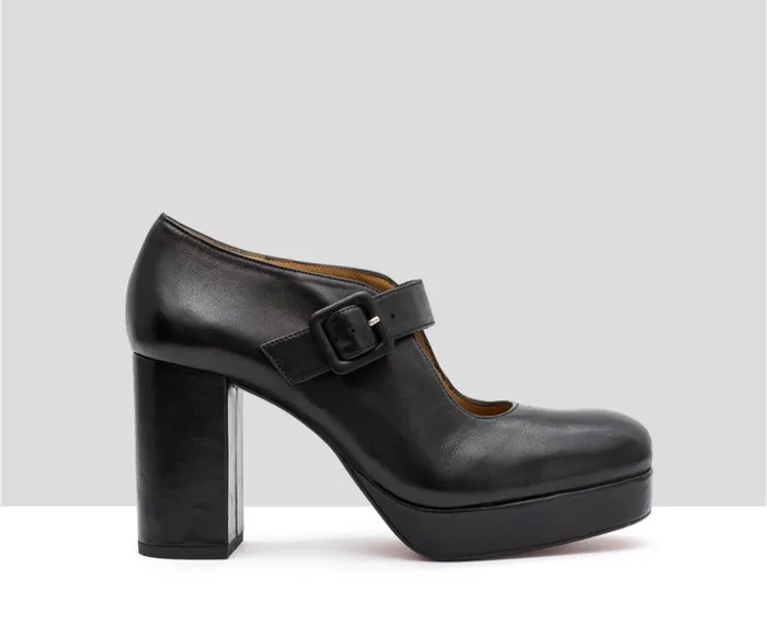 Audley Shoes High Heel Leather Shoe Ivette Black Women High Heel