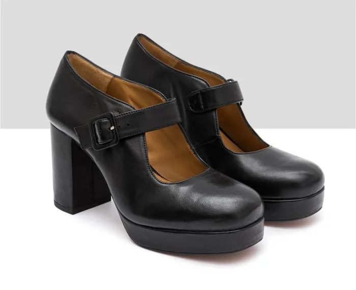 Audley Shoes High Heel Leather Shoe Ivette Black Women High Heel