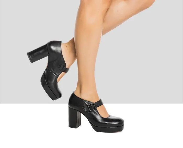 Audley Shoes High Heel Leather Shoe Ivette Black Women High Heel