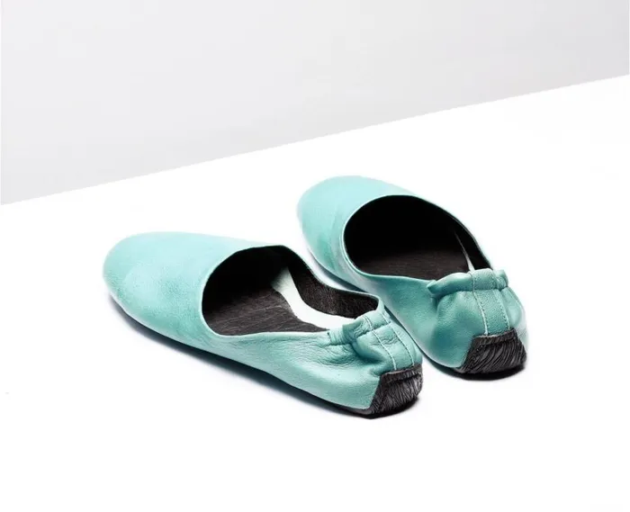 Audley Shoes Leather Swap Mint Green Women Swaps