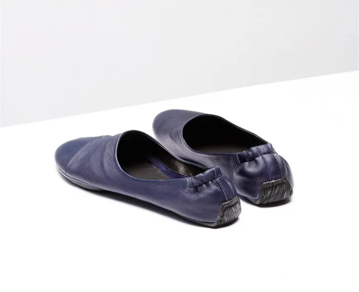 Audley Shoes Leather Swap Navy Blue Women Swaps