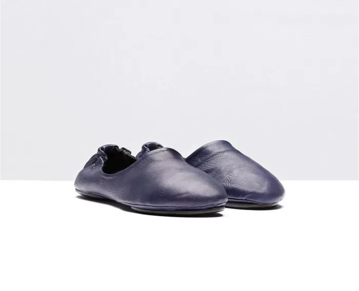 Audley Shoes Leather Swap Navy Blue Women Swaps