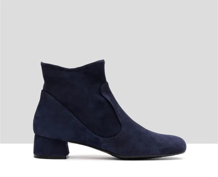 Audley Shoes Low Heel Leather Booties Ilia Blue Women Medium Heel