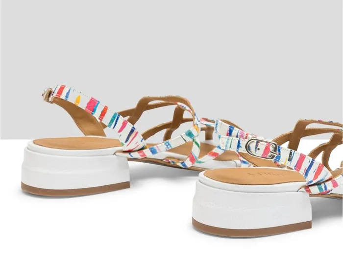 Audley Shoes Low Heel Leather Sandal Lara Beige Women Flat