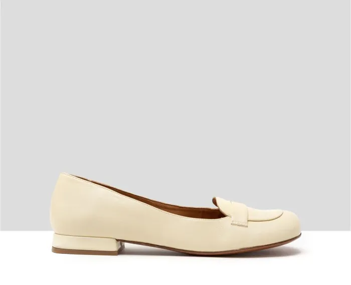 Audley Shoes Low Heel Leather Shoe Hila Yellow Women Medium Heel