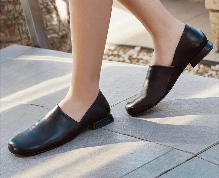 Audley Shoes Low Heel Leather Shoe Jana Black Women Medium Heel
