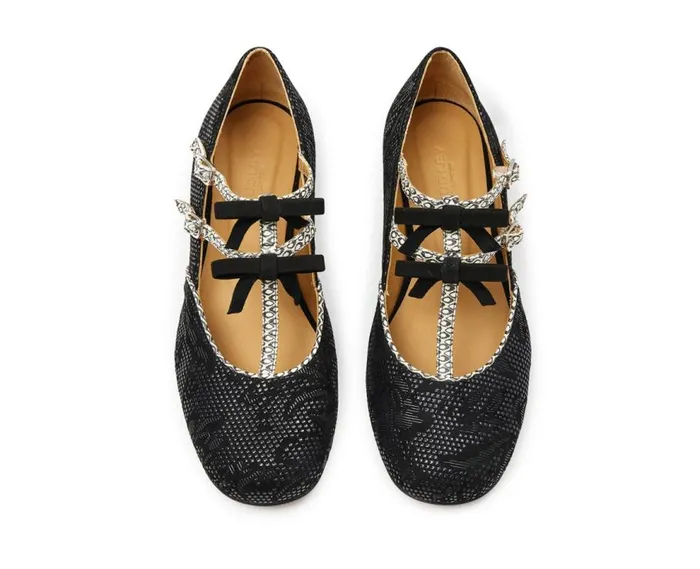 Audley Shoes Low Heel Leather Shoe Karis Black Women Medium Heel