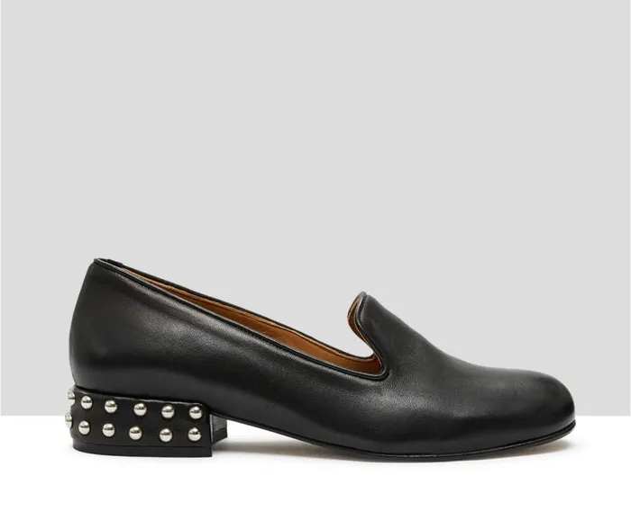 Audley Shoes Low Heel Leather Shoe Key Black Women Medium Heel