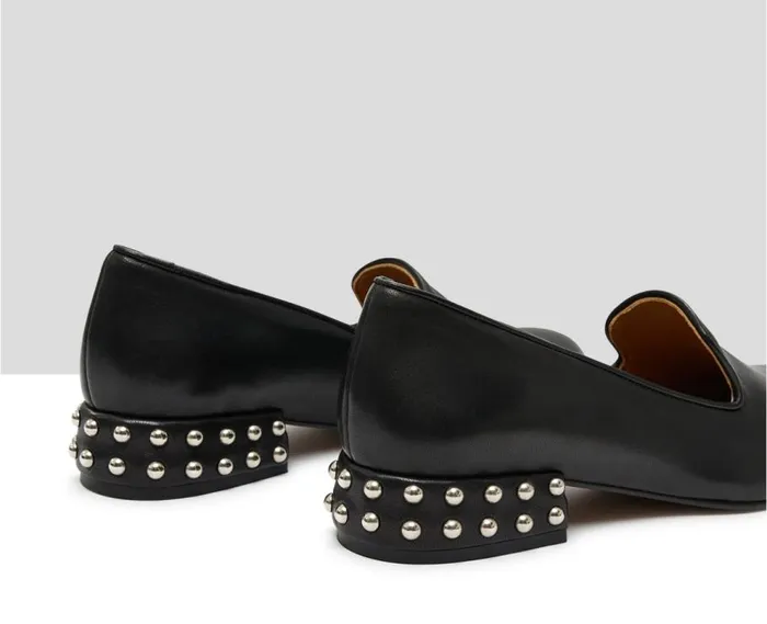 Audley Shoes Low Heel Leather Shoe Key Black Women Medium Heel