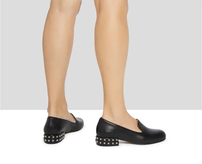 Audley Shoes Low Heel Leather Shoe Key Black Women Medium Heel