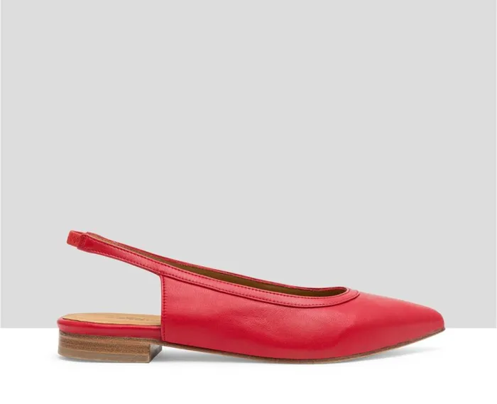 Audley Shoes Low Heel Leather Shoe Lexa Red Women Medium Heel