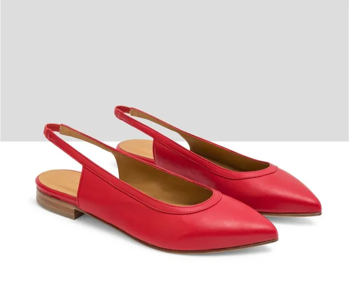 Audley Shoes Low Heel Leather Shoe Lexa Red Women Medium Heel