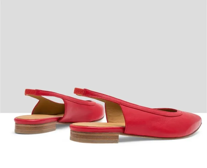 Audley Shoes Low Heel Leather Shoe Lexa Red Women Medium Heel