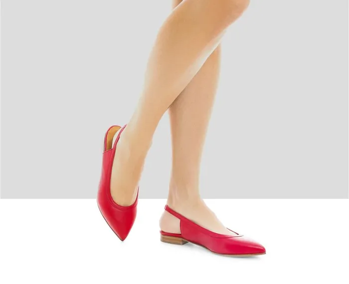 Audley Shoes Low Heel Leather Shoe Lexa Red Women Medium Heel