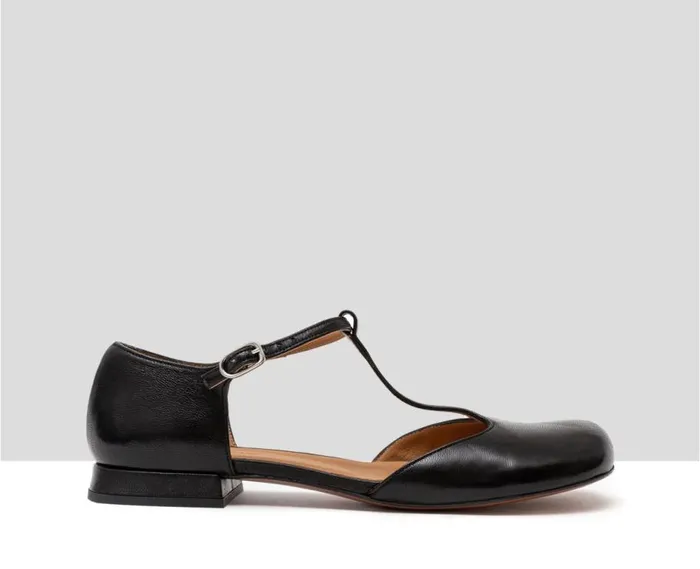 Audley Shoes Low Heel Leather Shoe Lily Black Women Medium Heel