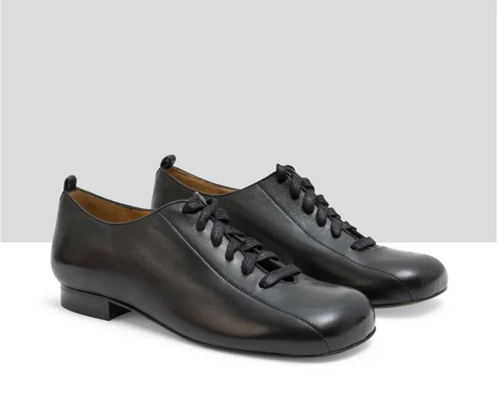 Audley Shoes Low Heel Leather Shoe Lory Black Women Medium Heel