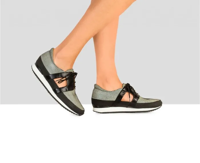 Audley Shoes Low Heel Leather Sneaker Bernabela Print Women Sneakers