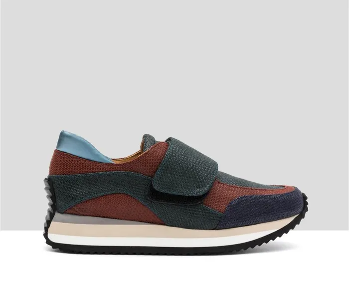 Audley Shoes Low Heel Leather Sneaker Gio Blue Women Sneakers
