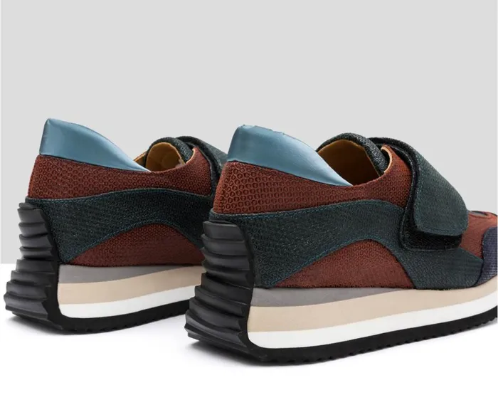 Audley Shoes Low Heel Leather Sneaker Gio Blue Women Sneakers