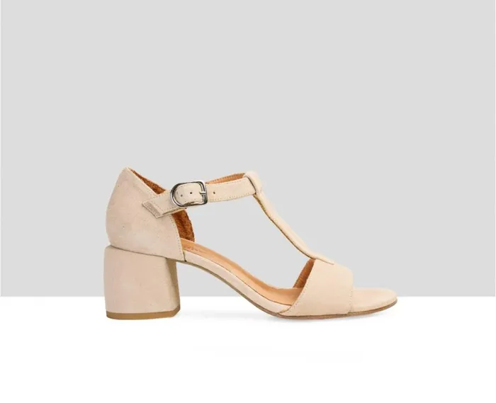 Audley Shoes Medium Heel Leather Sandal Bambola Nude Women Medium Heel