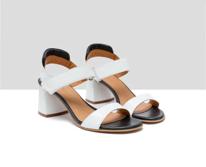 Audley Shoes Medium Heel Leather Sandal Dacey Black Women Medium Heel