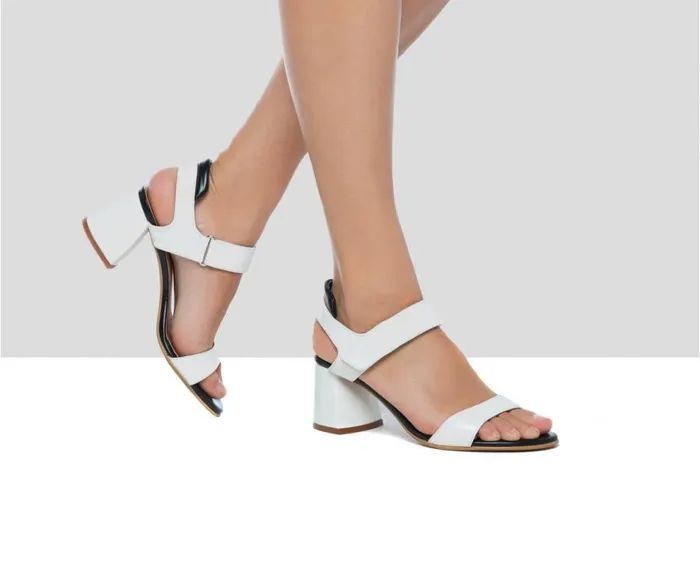 Audley Shoes Medium Heel Leather Sandal Dacey Black Women Medium Heel