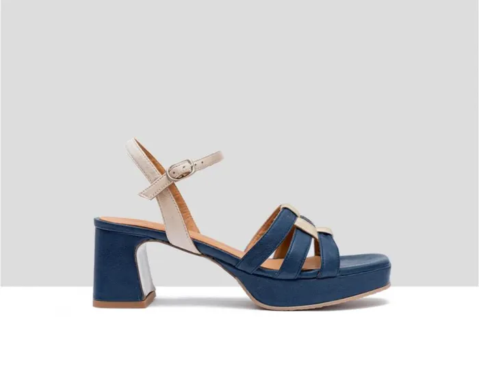 Audley Shoes Medium Heel Leather Sandal Fiodora Beige Women Medium Heel