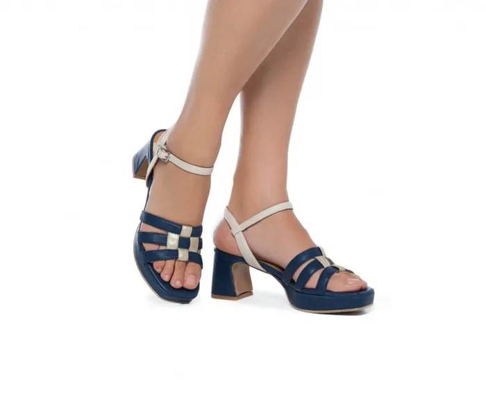 Audley Shoes Medium Heel Leather Sandal Fiodora Beige Women Medium Heel