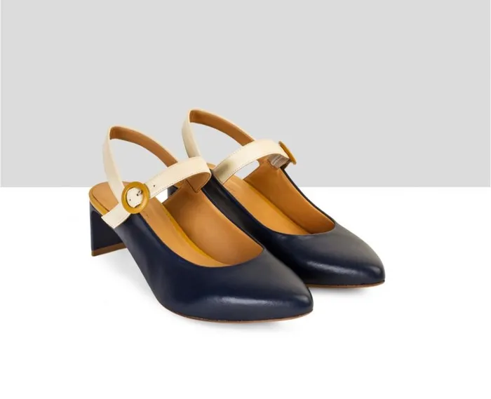 Audley Shoes Medium Heel Leather Shoe Dulce Beige Women Low Heel