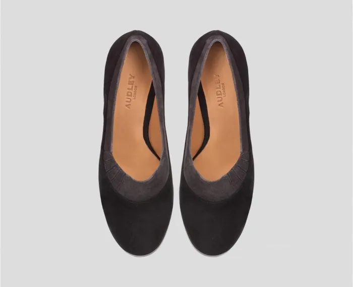 Audley Shoes Medium Heel Leather Shoe Eyal Black Women High Heel