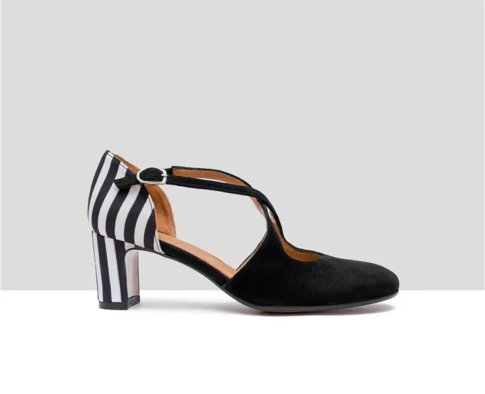 Audley Shoes Medium Heel Leather Shoe Froila Black Women Medium Heel