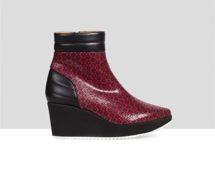 Audley Shoes Mid Heel Leather Booties Eva Black Women Sneakers